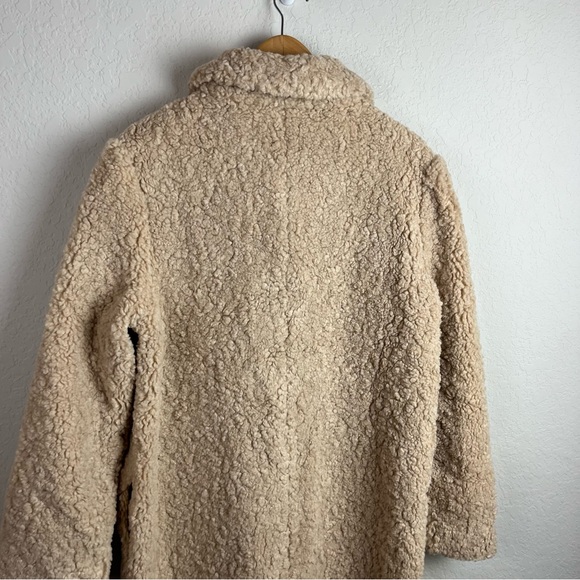NEW NWT Reformation Coat Jacket Ivan Camel Sherpa - Picture 9 of 13